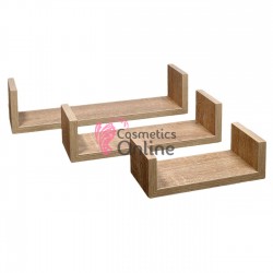 Suport pentru lacuri/ oje de unghii cu 3 polite Crem MJ, art 1124656 pentru perete